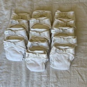 14 BumGenius Fitted Bamboo Cloth Diapers, Small Size